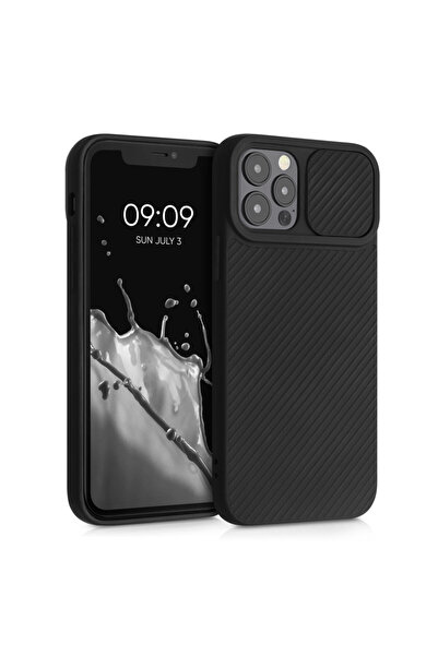 KWmobile Carcasă pentru iPhone 12 / iPhone 12 Pro, silicon, neagră, 55098.01