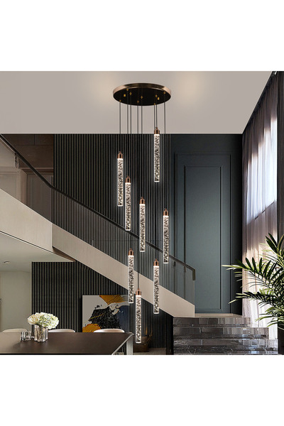 ALC-Shop Candelabru Cristal LED 21W, Lumina Calda/Neutra/Rece, Diametru 25cm Auriu CM510/H150XW35