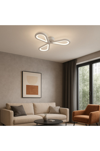 ALC-Shop AURALIUS LED Chandelier 18W, 3 Petals, Neutral Light, 4000K, White