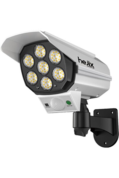 HEJIX مصباح كشاف شمسي خارجي بمستشعر حركة، يعمل بالطاقة الشمسية، 15 واط