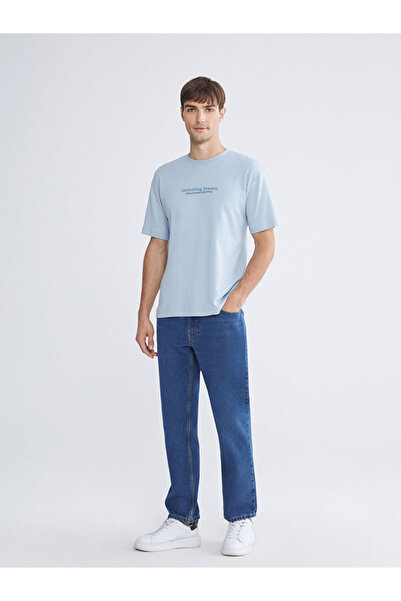 LC Waikiki Top de pijama bărbătesc din bumbac pieptănat cu decolteu