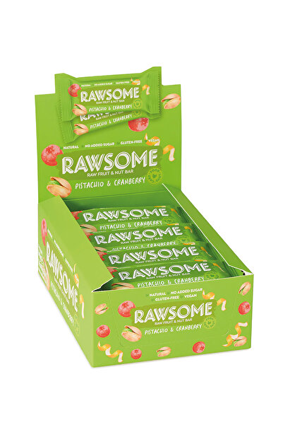 Rawsome لوح الفستق والتوت البري بالفواكه والمكسرات | خالٍ من الغلوتين | بدون إضافة سكر | 16 × 40 غرام