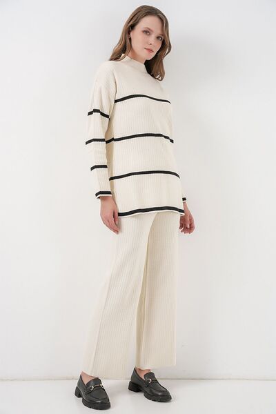 Hiccup BDART Напівкомірний светр у смужку з рибальським коміром