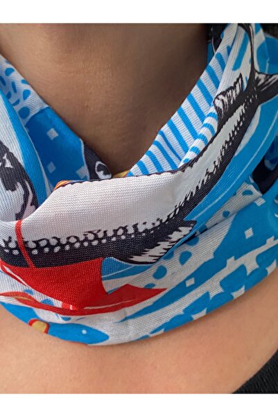 kurukafagift ربطة عنق باندانا بوف منقوشة بأشكال أسماك