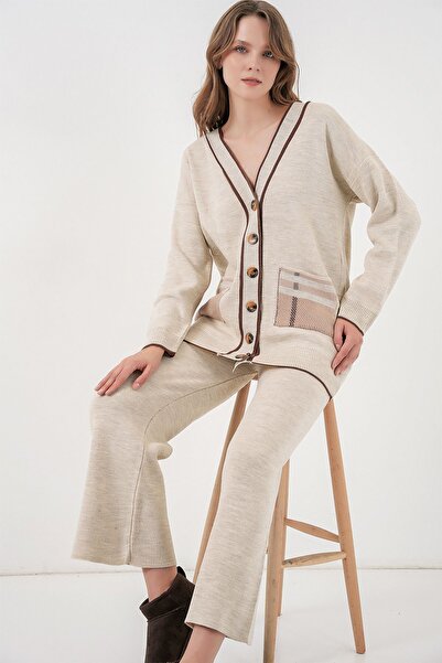 Hiccup BDART Pocket Комплект от пуловер с V-образно деколте и широки панталони