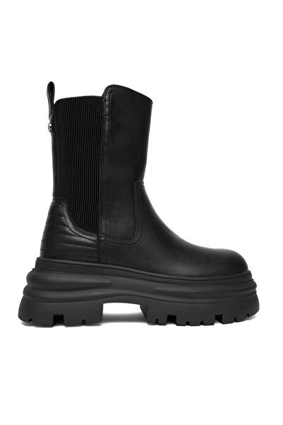 Buffalo Ghete Chelsea pentru femei, negre, vintage, Dione Chelsea Mid, 12