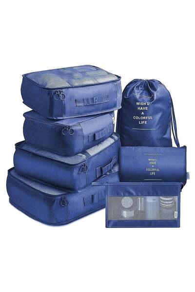 Arabest مجموعة حقائب تنظيم السفر مكونة من 7 قطع - مكعبات تعبئة قابلة لإعادة ا...