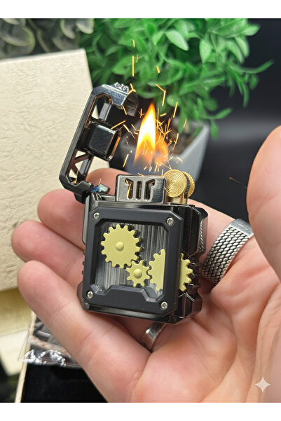 NikaŞ Chief Mekanizma Tasarımlı Dönen Çarklı ve Fotoğraf Bölmeli Benzinli Çakmak - Hediyelik Özel Kutulu