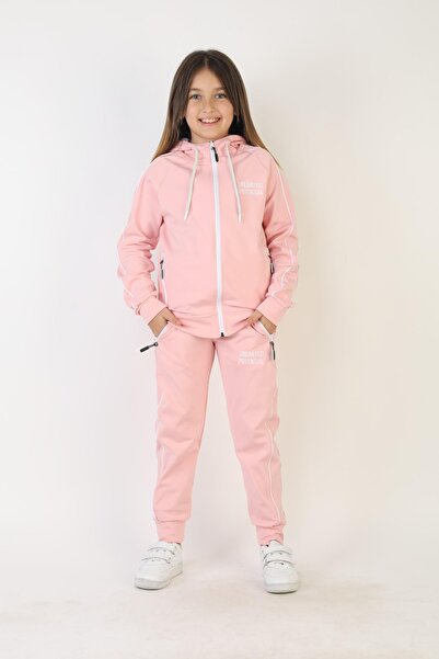 NEW YEAR FİT طقم بناتي مكون من بغطاء رأس قطع من قماش الغوص المخطط بسحاب