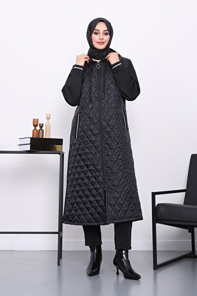 İmajButik Black Quilted Hooded Cap