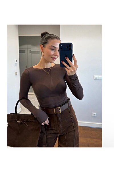 Mazelf Baby&Kids Wear Kayık Yaka Modal Kaşmir Ultra Hafif Bluz-Siyah Transparent