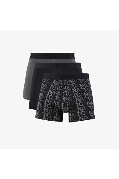 Nautica Erkek Siyah Standart Fit 3'lü Boxer