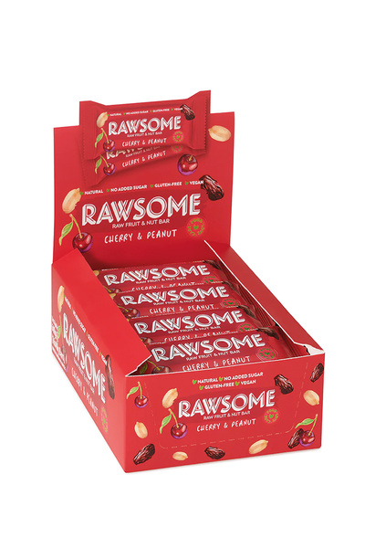 Rawsome Cherry & Peanut Fruit & Nut Bar | Gluten Free | No Added Sugar | 16x40g