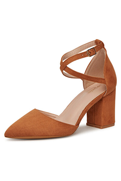 DeeZee pantofi cu toc pentru femei maro DZ0068