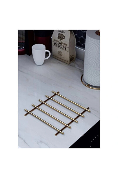 Epilons Fireproof Stainless Steel Tray Gold Color