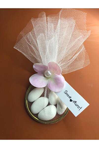 NEBA DESİGN 20 Adet ORTANCA ÇİCEK SÜSLEMELİ HALKA NİKAH ŞEKERİ NİKAH SÖZ NİŞA...