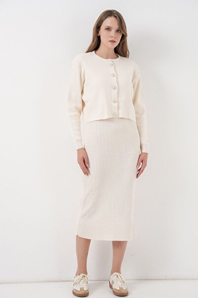 Hiccup Σετ πλεκτό ζακέτα και μίντι φούστα BDART