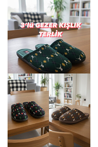 GEZER Set of 3 Winter Women's Winter & Guest & Household Slippers. Women's Home Slippers (Set of 3) Slippers.