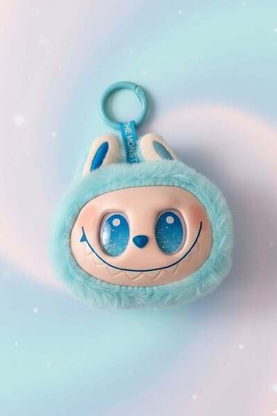ww waka waka kids store الوحوش ™   سلسلة مفاتيح على شكل أرنب من القطيفة