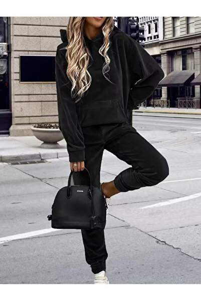 Buticul Marei Trening Catifea - Set 2 Piese: Hanorac + Pantaloni