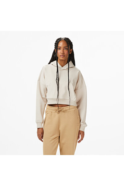 United 4 UNITED4 سويت شيرت نسائي رمادي بغطاء رأس