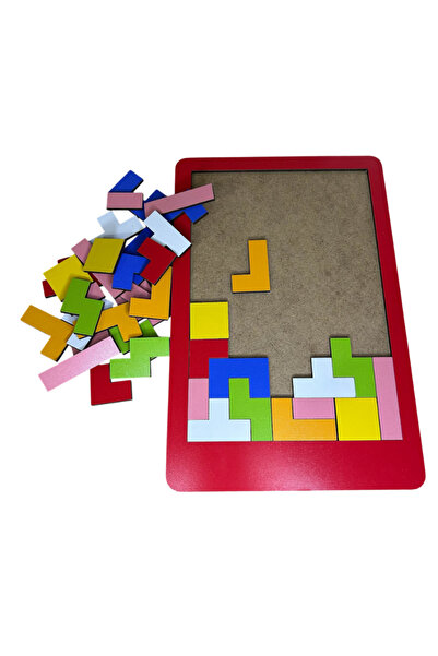 Saatistan Ahşap Tetris Blok Eğitici Zeka Geliştirici Oyun Seti