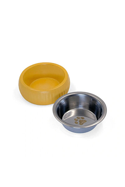 Twin Store Mikopet Organic Ceramic Food Bowl Yellow