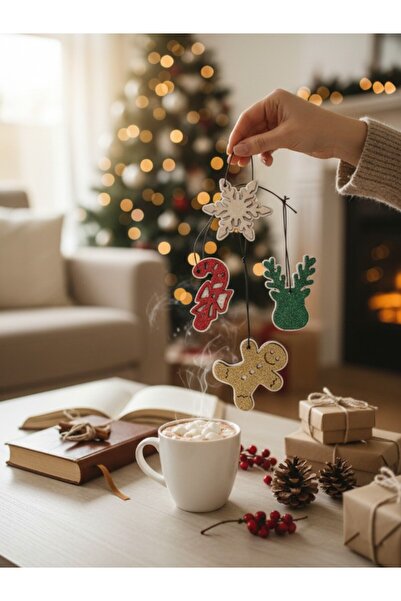 aze kids مجموعة زينة عيد الميلاد مكونة من 4 قطع، زينة شجرة عيد الميلاد، هدية ...