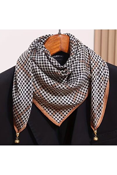 Dgt Luxury Magnetic Buckle, Square Pattern Shawl, Scarf 70Cmx70Cm