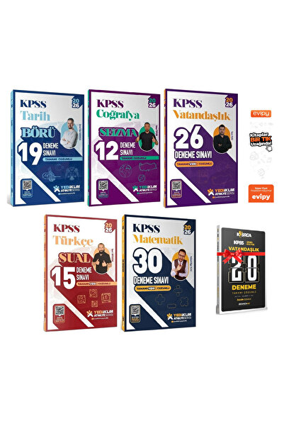 evp akademi Yediiklim Atölye | 2026 KPSS Genel Yetenek Genel Kültür 102 Denem...