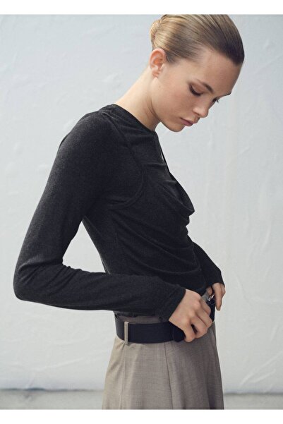 MANGO Woman Drape tişört