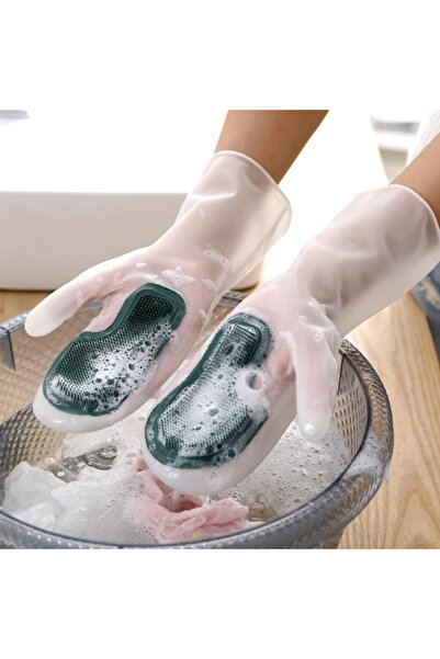 Marsilyan ايه جي ™   قفازات غسيل الأطباق من السيليكون