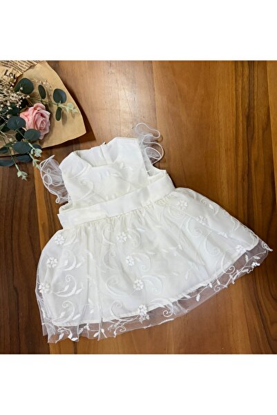 Mini Chics Çember Kısa Kol Kız Bebek Elbise