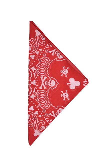 artıbir bodrum Red bandana with skull pattern