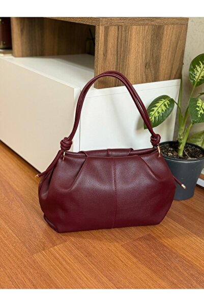 Bagnest Geantă de umăr pentru femei de mărime medie cu detaliu de nod