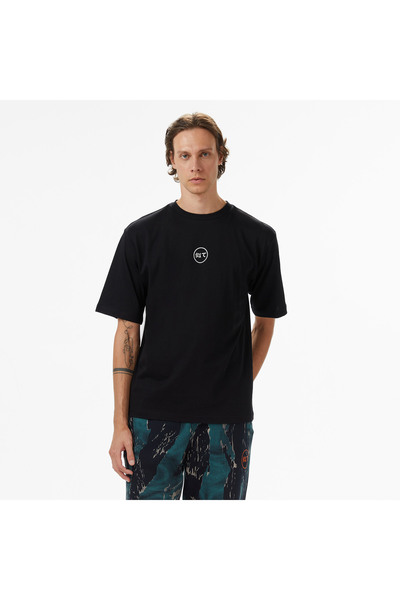 United 4 UNITED4 تي شيرت أسود للرجال