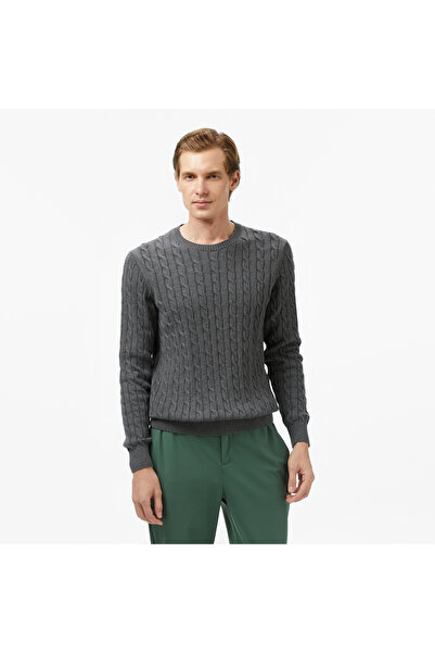 Nautica Erkek Gri Classic Fit Kazak