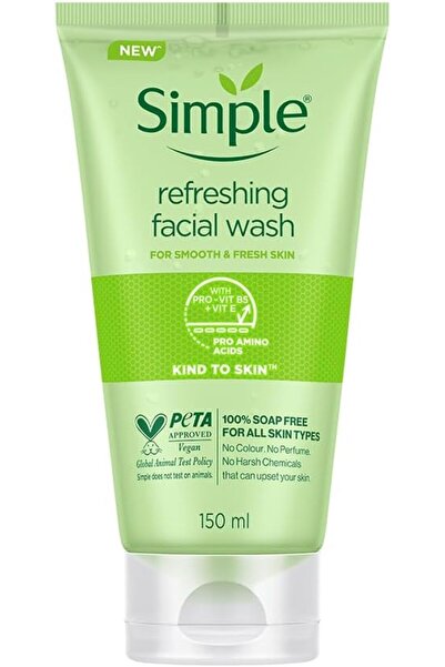 Simple غسول منعش للوجه (مزيل للمكياج)، بروفيتامين B5، صبار الألوفيرا، 150 مل
