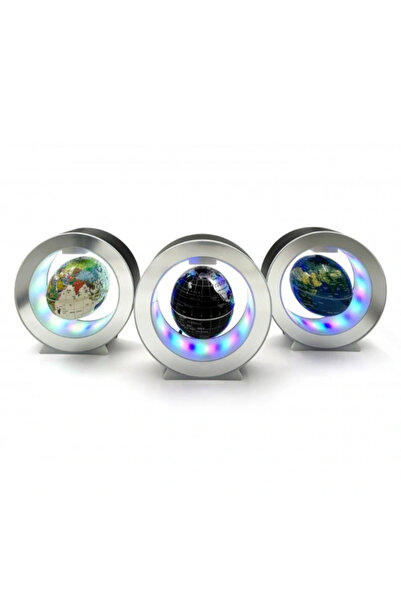 Twin Store كرة أرضية مغناطيسية صغيرة الحجم مستديرة مزودة بإضاءة LED