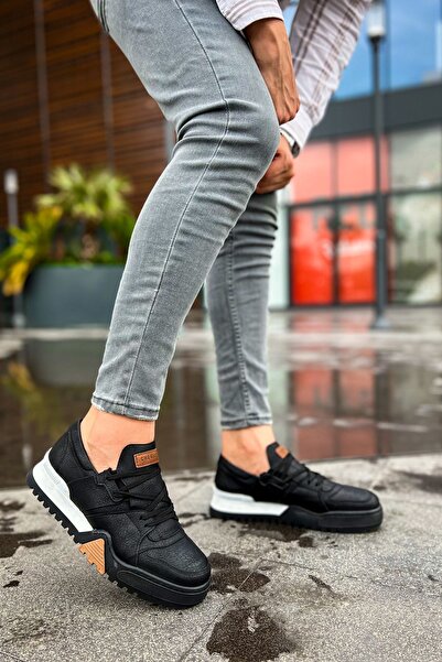 Lucy Shoes YG067 Pantofi sport casual pentru bărbați, din piele, cu șireturi,...