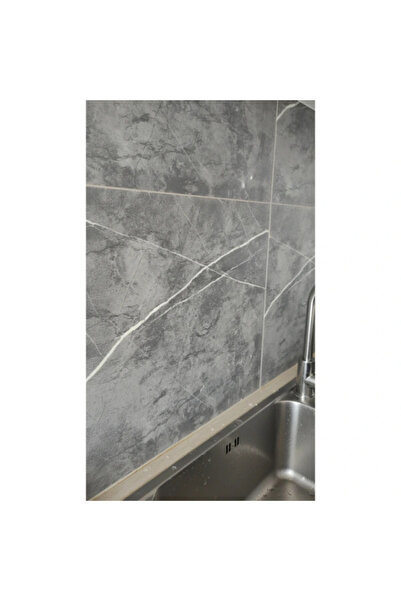 Epilons 30X30 Anthracite Marble Patterned Wall Sticker - Waterproof, Self-Adhesive Nm-883