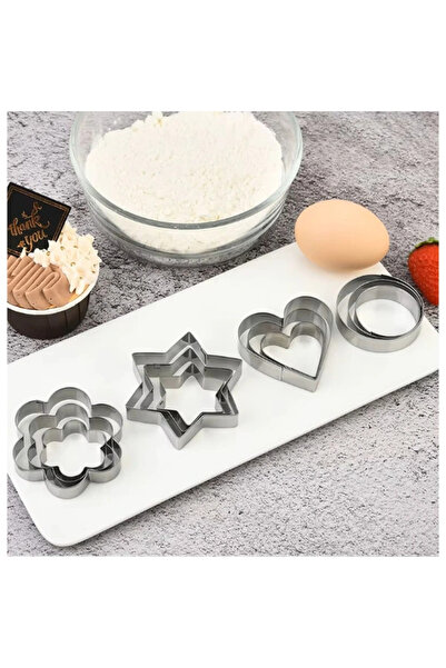 Epilons 12 Pieces Stainless Steel Cookie Cutter Set Nm-6609