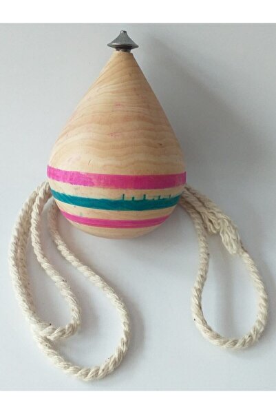 Saatistan Ahşap Topaç Seti, Eğlenceli ve Renkli Çocuk Oyunu, 2'li Paket