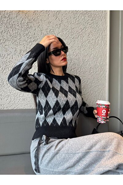 HAFT - Baklava Patterned Knit Sweater - Boutique Collection