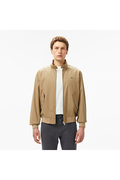 Lacoste Erkek Regular Fit Dik Yaka Bej Yağmurluk