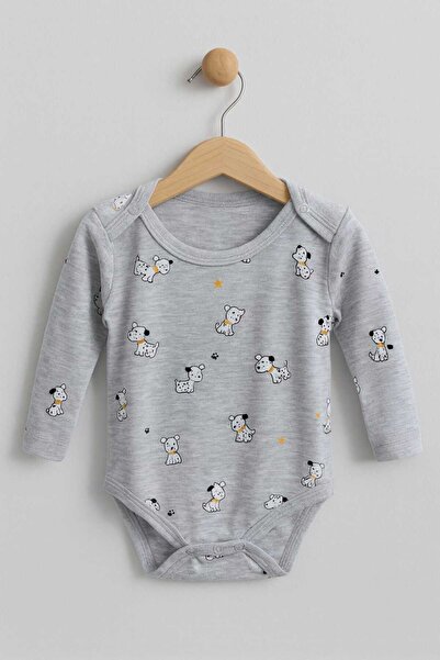 neocotton Cotton Printed interlock bottom snap long sleeve baby bodysuit