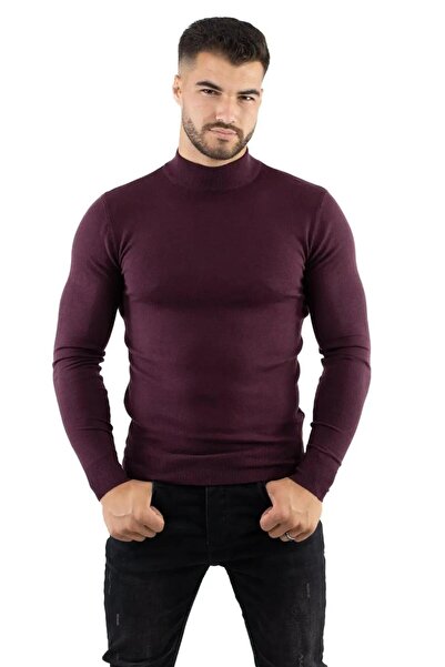 MAXWEAR Maleta barbati bordo cu guler semi inalt