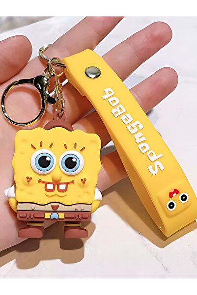 ŞEN AKSESUAR سلسلة مفاتيح على شكل شخصية سبونج بوب-2، إكسسوار للحقائب، زخرفة م...