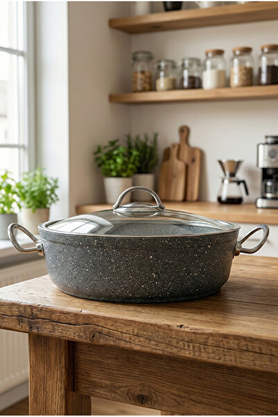 Bonetti Granit Pilav Tenceresi & Karnıyarık Tenceresi – |Cam Kapaklı, Metal K...