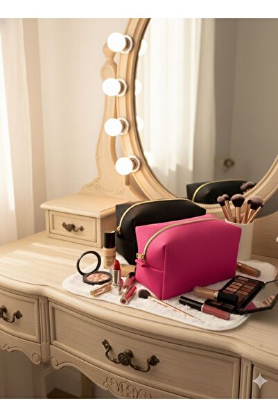 ANBLYs COLLECTION حقيبة مكياج نسائية أنيقة بسحاب